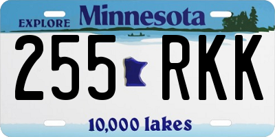 MN license plate 255RKK