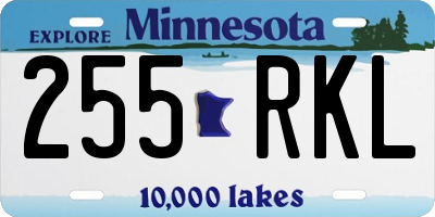 MN license plate 255RKL