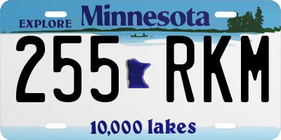 MN license plate 255RKM