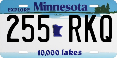 MN license plate 255RKQ