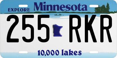 MN license plate 255RKR