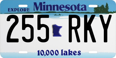 MN license plate 255RKY