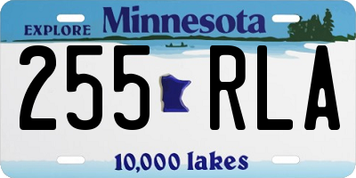 MN license plate 255RLA