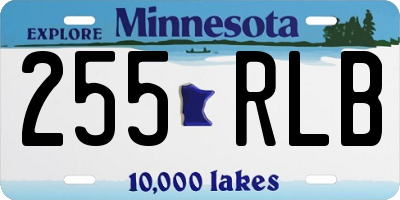 MN license plate 255RLB