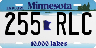 MN license plate 255RLC