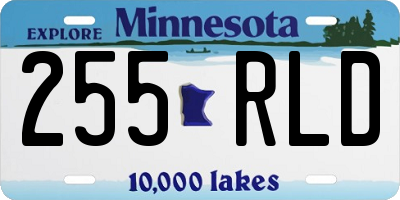MN license plate 255RLD
