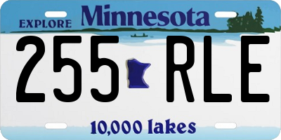 MN license plate 255RLE