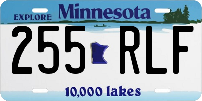 MN license plate 255RLF