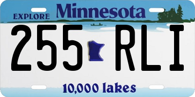 MN license plate 255RLI
