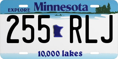 MN license plate 255RLJ