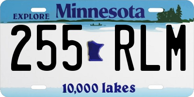 MN license plate 255RLM