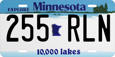 MN license plate 255RLN