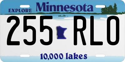MN license plate 255RLO