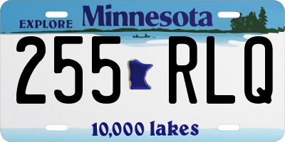MN license plate 255RLQ