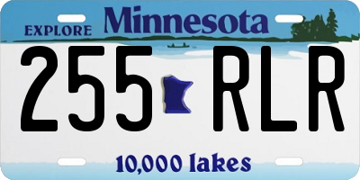 MN license plate 255RLR