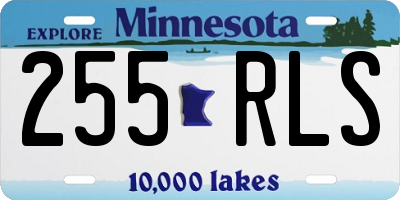 MN license plate 255RLS
