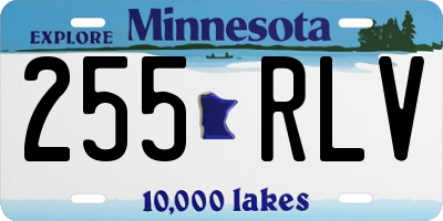 MN license plate 255RLV