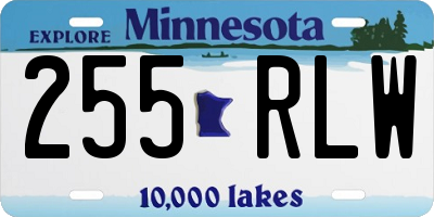 MN license plate 255RLW
