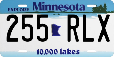 MN license plate 255RLX