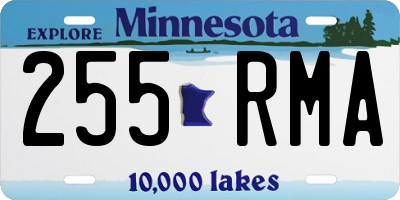 MN license plate 255RMA