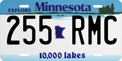 MN license plate 255RMC