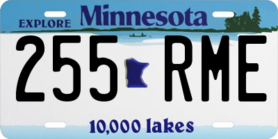 MN license plate 255RME