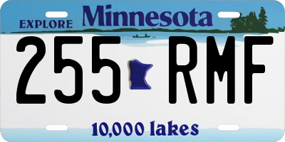 MN license plate 255RMF