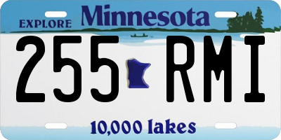 MN license plate 255RMI