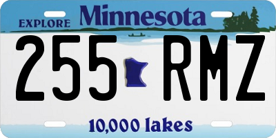 MN license plate 255RMZ