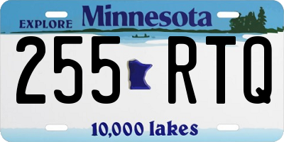 MN license plate 255RTQ