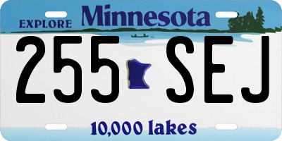 MN license plate 255SEJ