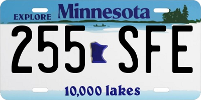 MN license plate 255SFE
