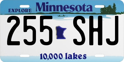 MN license plate 255SHJ