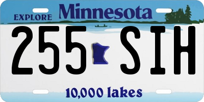 MN license plate 255SIH