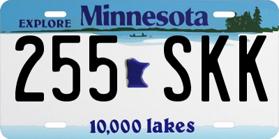 MN license plate 255SKK
