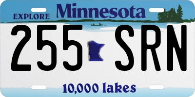MN license plate 255SRN