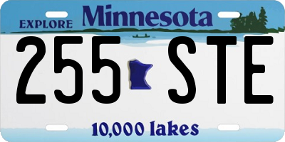 MN license plate 255STE