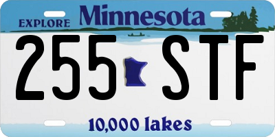 MN license plate 255STF
