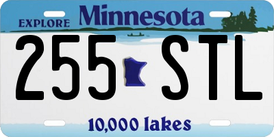 MN license plate 255STL