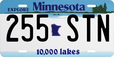MN license plate 255STN
