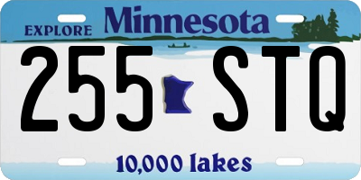 MN license plate 255STQ