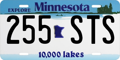 MN license plate 255STS