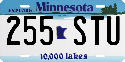 MN license plate 255STU