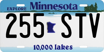MN license plate 255STV