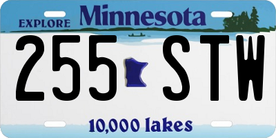 MN license plate 255STW
