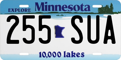 MN license plate 255SUA