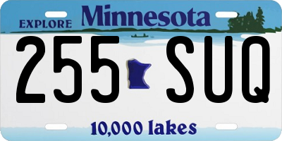 MN license plate 255SUQ