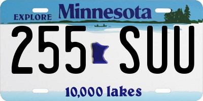 MN license plate 255SUU