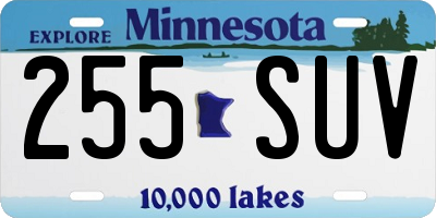 MN license plate 255SUV