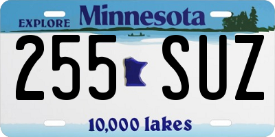 MN license plate 255SUZ